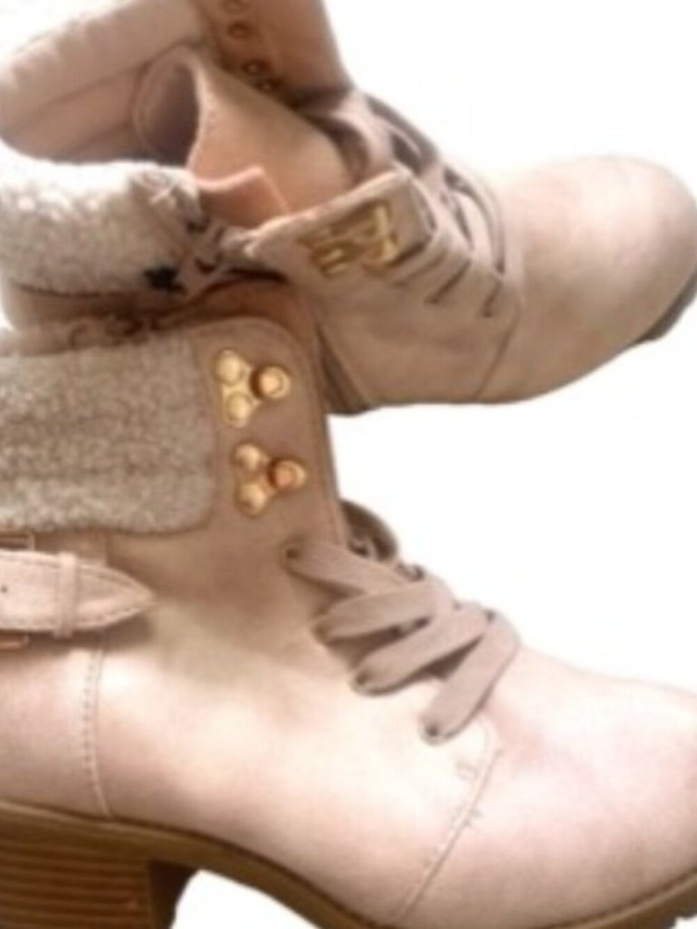 MIA Kids Little Annamaria Zipper Boots Beige Blush Size 3